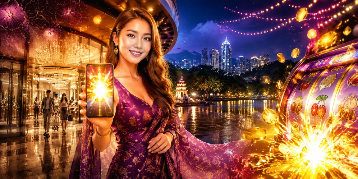 Permainan slot Malaysia bergaya tempatan dengan simbol bertuah dan paparan hadiah yang menarik