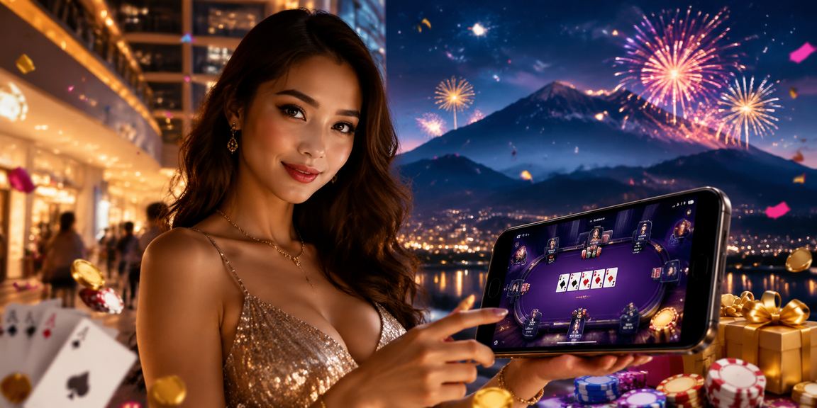 Permainan poker bergaya Malaysia dari Sabah dalam suasana kasino moden